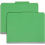 Smead 2/5 Tab Cut Letter Recycled Classification Folder - 8 1/2" x 11" - 2" Expansion - 2 x 2K Fastener(s) - 2" Fastener Capacity - Top Tab Location - (SMD14063) Product Image 