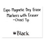 EXPO Magnetic Dry Erase Marker, Broad Chisel Tip, Black, 4/Pack (SAN1944729) View Product Image