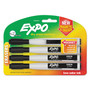 EXPO Magnetic Dry Erase Marker, Fine Bullet Tip, Black, 4/Pack View Product Image