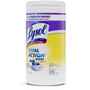 LYSOL Brand Dual Action Disinfecting Wipes, 1-Ply, 7 x 7.5, Citrus, White/Purple, 75/Canister, 6 Canisters/Carton (RAC81700CT) View Product Image