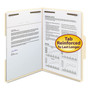 Smead Top Tab Fastener Folders, 1/3-Cut Tabs: Assorted, 0.75" Expansion, 2 Fasteners, Letter Size, Manila Exterior, 50/Box View Product Image