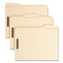 Smead Recycled Top Tab Fastener Folders, 1/3-Cut Tabs: Assorted, 0.75" Expansion, 2 Fasteners, Letter Size, Manila Exterior, 50/Box View Product Image