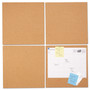 Universal Cork Tile Panels, Classic Synthetic Cork Surface, 12" x 0.38" x 12", Brown, 4/Pack View Product Image