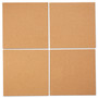 Universal Cork Tile Panels, Classic Synthetic Cork Surface, 12" x 0.38" x 12", Brown, 4/Pack View Product Image