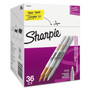 Sharpie Metallic Fine Point Permanent Marker Value Pack, Fine Bullet Tip, Assorted Colors, 36/Pack View Product Image