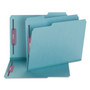 Smead Colored Pressboard Fastener Folders with SafeSHIELD Coated Fasteners, 2" Expansion, 2 Fasteners, Letter Size, Blue, 25/Box (SMD14937) View Product Image