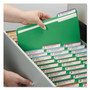 Smead Colored Pressboard Fastener Folders with SafeSHIELD Coated Fasteners, 2" Expansion, 2 Fasteners, Letter Size, Green, 25/Box (SMD14938) View Product Image