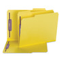 Smead Colored Pressboard Fastener Folders with SafeSHIELD Coated Fasteners, 2" Expansion, 2 Fasteners, Letter Size, Yellow, 25/Box (SMD14939) View Product Image