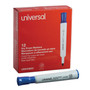 Universal Dry Erase Marker, Broad Chisel Tip, Blue, Dozen (UNV43653) View Product Image