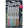 Sharpie Metallic Fine Point Permanent Markers, Fine Bullet Tip, Blue-Green-Red, 6/Pack View Product Image