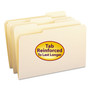 Smead Reinforced Tab Manila File Folders, 1/3-Cut Tabs: Assorted, Legal Size, 0.75" Expansion, 11-pt Manila, 100/Box (SMD15334) View Product Image