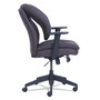 SertaPedic Cosset Ergonomic Task Chair, Supports Up to 275 lb, 19.5" to 22.5" Seat Height, Gray Seat/Back, Black Base View Product Image