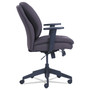 SertaPedic Cosset Ergonomic Task Chair, Supports Up to 275 lb, 19.5" to 22.5" Seat Height, Gray Seat/Back, Black Base (SRJ48967B) View Product Image