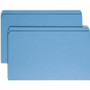 Smead Colored Straight Tab Cut Legal Recycled Top Tab File Folder - 8 1/2" x 14" - 3/4" Expansion - 11 pt. - 2 Plys - Blue Product Image 