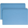 Smead Colored Straight Tab Cut Legal Recycled Top Tab File Folder - 8 1/2" x 14" - 3/4" Expansion - 11 pt. - 2 Plys - Blue Product Image 