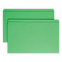 Smead Reinforced Top Tab Colored File Folders, Straight Tabs, Legal Size, 0.75" Expansion, Green, 100/Box View Product Image
