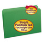 Smead Reinforced Top Tab Colored File Folders, Straight Tabs, Legal Size, 0.75" Expansion, Green, 100/Box View Product Image