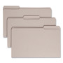 Smead Reinforced Top Tab Colored File Folders, 1/3-Cut Tabs: Assorted, Legal Size, 0.75" Expansion, Gray, 100/Box View Product Image