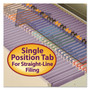 Smead Reinforced Top Tab Colored File Folders, Straight Tabs, Legal Size, 0.75" Expansion, Lavender, 100/Box View Product Image