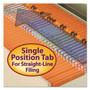 Smead Reinforced Top Tab Colored File Folders, Straight Tabs, Legal Size, 0.75" Expansion, Orange, 100/Box View Product Image