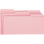 Smead Reinforced Top Tab Colored File Folders, 1/3-Cut Tabs: Assorted, Legal Size, 0.75" Expansion, Pink, 100/Box View Product Image