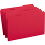 Smead Reinforced Top Tab Colored File Folders, 1/3-Cut Tabs: Assorted, Legal Size, 0.75" Expansion, Red, 100/Box View Product Image