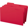 Smead Reinforced Top Tab Colored File Folders, 1/3-Cut Tabs: Assorted, Legal Size, 0.75" Expansion, Red, 100/Box View Product Image