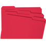 Smead Reinforced Top Tab Colored File Folders, 1/3-Cut Tabs: Assorted, Legal Size, 0.75" Expansion, Red, 100/Box View Product Image