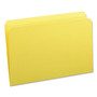 Smead Reinforced Top Tab Colored File Folders, Straight Tabs, Legal Size, 0.75" Expansion, Yellow, 100/Box View Product Image