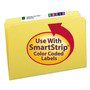 Smead Reinforced Top Tab Colored File Folders, Straight Tabs, Legal Size, 0.75" Expansion, Yellow, 100/Box View Product Image
