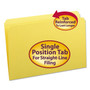 Smead Reinforced Top Tab Colored File Folders, Straight Tabs, Legal Size, 0.75" Expansion, Yellow, 100/Box View Product Image