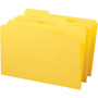 Smead Reinforced Top Tab Colored File Folders, 1/3-Cut Tabs: Assorted, Legal Size, 0.75" Expansion, Yellow, 100/Box View Product Image