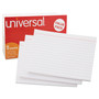 Universal Ruled Index Cards, 5 x 8, White, 500/Pack (UNV47255) View Product Image