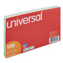 Universal Index Cards, Ruled, 5 x 8, Assorted, 100/Pack (UNV47256) View Product Image