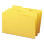 Smead Colored File Folders, 1/3-Cut Tabs: Assorted, Legal Size, 0.75" Expansion, Yellow, 100/Box View Product Image