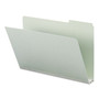 Smead Expanding Recycled Heavy Pressboard Folders, 1/3-Cut Tabs: Assorted, Legal Size, 2" Expansion, Gray-Green, 25/Box View Product Image