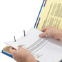 Smead Four-Section Pressboard Top Tab Classification Folders, Four SafeSHIELD Fasteners, 1 Divider, Legal Size, Dark Blue, 10/Box View Product Image