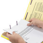 Smead Four-Section Pressboard Top Tab Classification Folders, Four SafeSHIELD Fasteners, 1 Divider, Legal Size, Yellow, 10/Box View Product Image