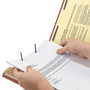 Smead Pressboard Classification Folders, Four SafeSHIELD Fasteners, 2/5-Cut Tabs, 1 Divider, Legal Size, Red, 10/Box View Product Image