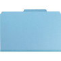 Smead Six-Section Pressboard Top Tab Classification Folders, Six SafeSHIELD Fasteners, 2 Dividers, Legal Size, Blue, 10/Box View Product Image