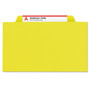 Smead Six-Section Pressboard Top Tab Classification Folders, Six SafeSHIELD Fasteners, 2 Dividers, Legal Size, Yellow, 10/Box View Product Image