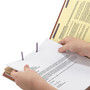 Smead Pressboard Classification Folders, Six SafeSHIELD Fasteners, 2/5-Cut Tabs, 2 Dividers, Legal Size, Red, 10/Box View Product Image