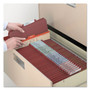 Smead Pressboard Classification Folders, Six SafeSHIELD Fasteners, 2/5-Cut Tabs, 2 Dividers, Legal Size, Red, 10/Box View Product Image