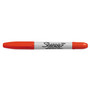 Sharpie Twin-Tip Permanent Marker, Extra-Fine/Fine Bullet Tips, Red, Dozen (SAN32002) View Product Image
