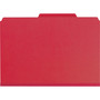 Smead 6-Section Pressboard Top Tab Pocket Classification Folders, 6 SafeSHIELD Fasteners, 2 Dividers, Legal Size, Bright Red, 10/BX (SMD19082) View Product Image