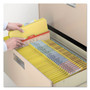Smead 6-Section Pressboard Top Tab Pocket Classification Folders, 6 SafeSHIELD Fasteners, 2 Dividers, Legal Size, Yellow, 10/Box View Product Image