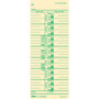 TOPS Named Days Time Cards - 3.50" x 9" Sheet Size - Yellow - Manila Sheet(s) - Green Print Color Product Image 