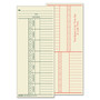 TOPS 2-Sided Weekly Time Cards - Double Sided Sheet - 3.37" x 8.25" Sheet Size - Manila - Manila Sheet(s) - Green, Red Print Color Product Image 