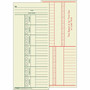 TOPS 2-Sided Weekly Time Cards - Double Sided Sheet - 3.37" x 8.25" Sheet Size - Manila - Manila Sheet(s) - Green, Red Print Color Product Image 
