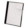 Universal Clear Front Report Cover, Prong Fastener, 0.5" Capacity, 8.5 x 11, Clear/Black, 25/Box View Product Image